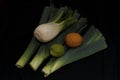 Allium ampeloprasum Vegetable Leek still life Royalty Free Stock Photo