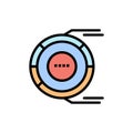 Allocation, Analysis, Diagram, Estimation, Resource Flat Color Icon. Vector icon banner Template