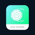 Allocation, Analysis, Diagram, Estimation, Resource Mobile App Button. Android and IOS Glyph Version