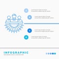 Allocation, group, human, management, outsource Infographics Template for Website and Presentation. Line Blue icon infographic
