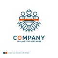 Allocation, group, human, management, outsource Logo Design. Blu