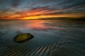 Allonby sunset Royalty Free Stock Photo