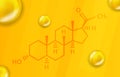 Allopregnanolone chemical formula. Allopregnanolone 3D Realistic chemical molecular structure