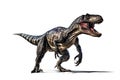 Allosaurus. Dinosaur, realistic image with white background