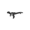 Allosaurus dinosaur vector icon Royalty Free Stock Photo