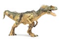 Allosaurus plastic figurine on white background Royalty Free Stock Photo