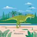 Allosaurus. Prehistoric animal
