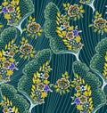 Allover sameless flower design pattern Royalty Free Stock Photo