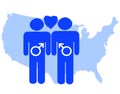 Allow Same Sex Marriage in America Royalty Free Stock Photo