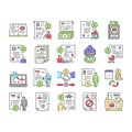 Allowance Finance Help Collection Icons Set Vector .