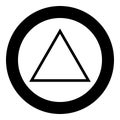 Allowed in circle round blackn Can bleached Clothes care symbols Washing concept Laundry sign icon in circle round black color