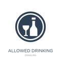 allowed drinking icon in trendy design style. allowed drinking icon isolated on white background. allowed drinking vector icon