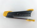 Alloy stapler, aluminum handle with yellow plastic border