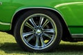 Alloy wheel car tyre Royalty Free Stock Photo