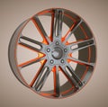 Alloy wheel or disc of sports car