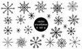 AllsnowflakesModern snowflakes set in modern scandinavian style. Absctract nordic geometric design for winter decoration interior