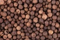 Allspice background. Jamaican pepper, pimento berry, allspice peppercorns or myrtle pepper. Royalty Free Stock Photo