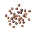 Allspice berries also called Jamaican pepper or newspice over white background Royalty Free Stock Photo