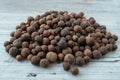 Allspice berries. Jamaica pepper, pimenta dioica Royalty Free Stock Photo