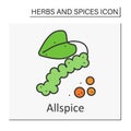 Allspice color icon Royalty Free Stock Photo