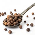 Allspice on spoon isolated on transparent background Royalty Free Stock Photo