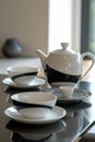 the allure of modern porcelain tea sets Royalty Free Stock Photo