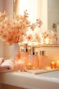 a bathroom inspired by Peach Fuzz Elegance