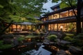 Alluring Beautiful backyard exterior small house. Generate Ai