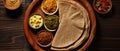 Alluring Ethiopian Cuisine Flat Lay with Injera and Stews