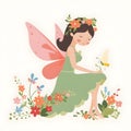 Alluring fairy silhouette Royalty Free Stock Photo