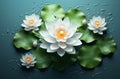 Alluring Lotus flower candle. Generate Ai