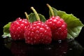 Alluring Raspberry background. Generate Ai