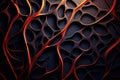 Alluring visual symphony unfolds in abstract composition, showcasing intricate pattern texture dance. Dynamic shapes
