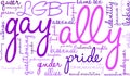 Ally LGBT Word Cloud Royalty Free Stock Photo