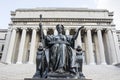 Alma Mater statue in front of the library of Columbia University in Upper Manhattan, New York City Royalty Free Stock Photo