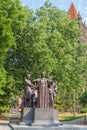 The Alma Mater statue by sculptor Lorado Taft at the University