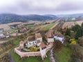 Alma Vii saxon fortified Church in Transylvania, Romania Royalty Free Stock Photo