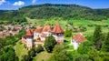 Alma Vii - fortified church in Transylvania, Romania Royalty Free Stock Photo