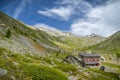 Almagelleralp mountain hut above the Saas-Almagell village in Switzerland