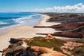 Almagreira beach in Baleal, Portugal.