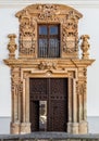ALMAGRO, SPAIN - Feb 25, 2015: Door and facade of 1699