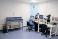 Almaty / Kazakhstan - 02.13.2019 : Artificial insemination clinic. Embryologists perform tests with human eggs