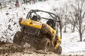 Almaty, Kazakhstan - February 21, 2013. Off-road racing on jeeps, Car competition, ATV. Traditional race Royalty Free Stock Photo