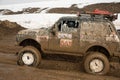 Almaty, Kazakhstan - February 21, 2013. Off-road racing on jeeps, Car competition, ATV. Traditional race Royalty Free Stock Photo