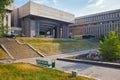 ALMATY, KAZAKHSTAN - JULY 27, 2017: View of the building of the former Soviet House of Political Education.