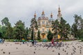 ALMATY, KAZAKHSTAN - MAY 30, 2017: Ascension Cathedral Zenkov Cathedral , Russian Orthodox cathedral located in Panfilov Park in Royalty Free Stock Photo