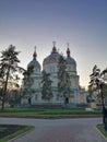 ALMATY, KAZAKHSTAN - NOVEMBER 8, 2019: Ascension Cathedral in Park of 28 Panfilov Guardsmen in Almaty Kazakhstan Royalty Free Stock Photo