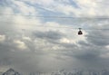 Almaty, Kazakhstan, view to mountains and Cableway Royalty Free Stock Photo