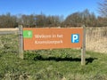 Entrance sign of natural area Kromslootpark - Almere