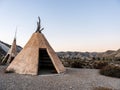 Great view of the Tipi, the traditional home of north American tribes, film set in Almeria, Andalucia, Spain Royalty Free Stock Photo